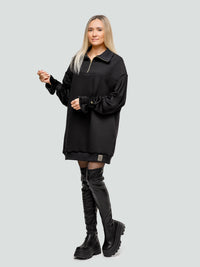 Black dress "Elegant" - Fleece-Lined
