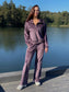 Velour Tracksuit for women "Soft Shine Dark Ash Rose"