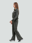 Velour Tracksuit for women "Soft Shine Dark Khaki"