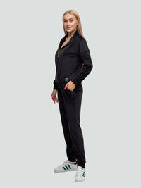 Velour tracksuit for women "Soft Black"