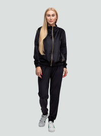 Velour tracksuit for women "Soft Black"