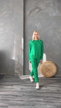 Green Tracksuit for women "Losma"