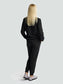 Juodas laisvalaikio kostiumėlis moterims "Los Lituanos" su siuvinėta trispalve - Losmados