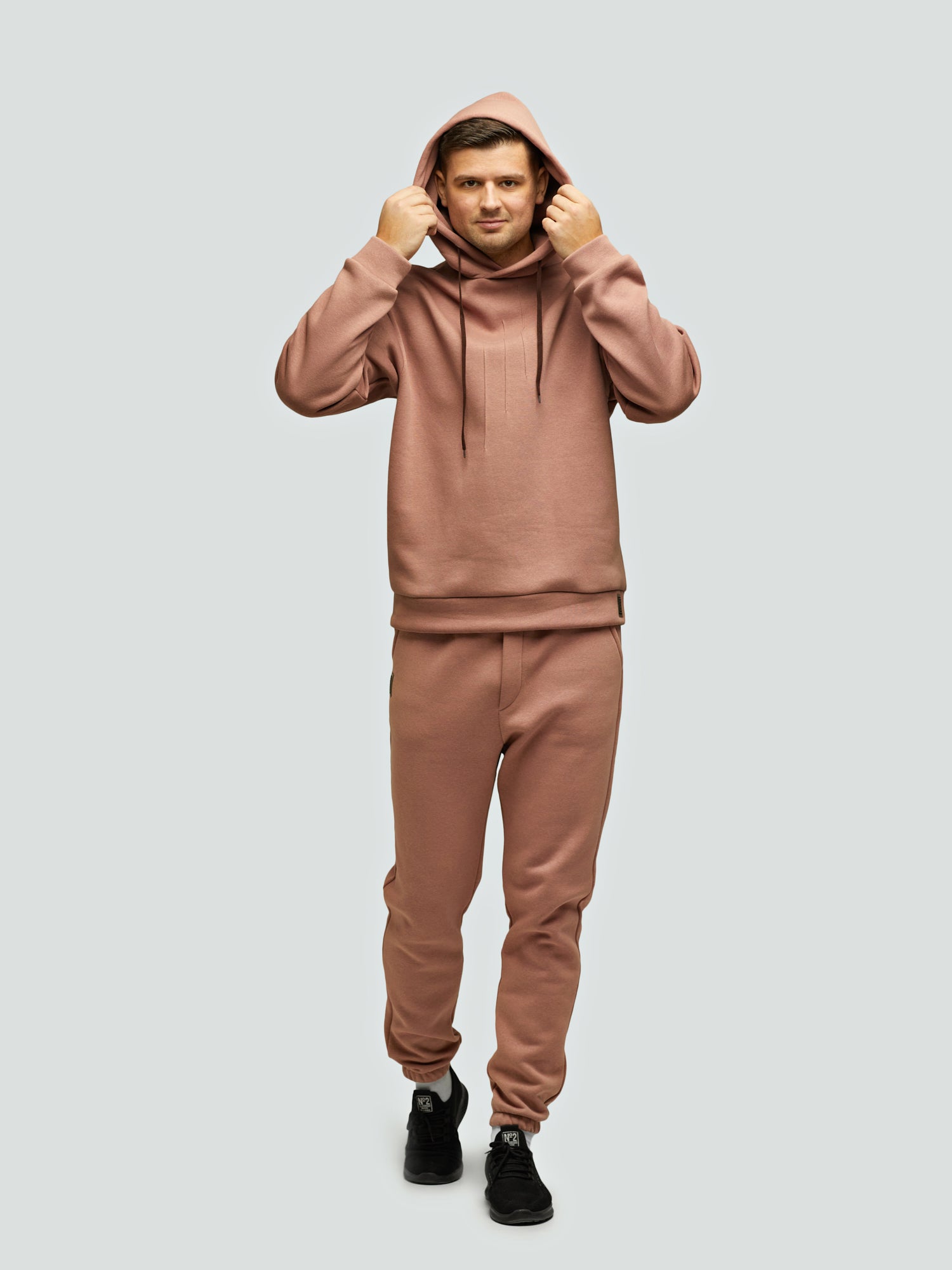 Brown tracksuit for men "Comfort“ - Fleece - Lined