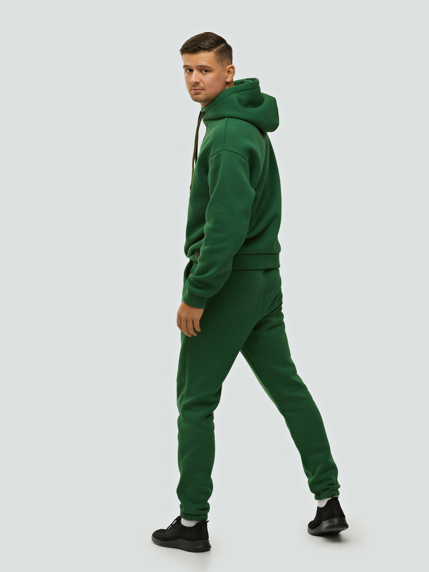 Green tracksuit for men "Comfort“ - Fleece - Lined