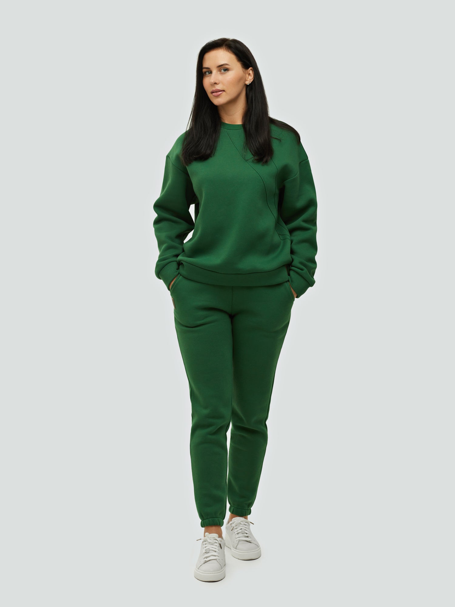 Green Tracksuit for women "Comfort“ - Fleece - Lined