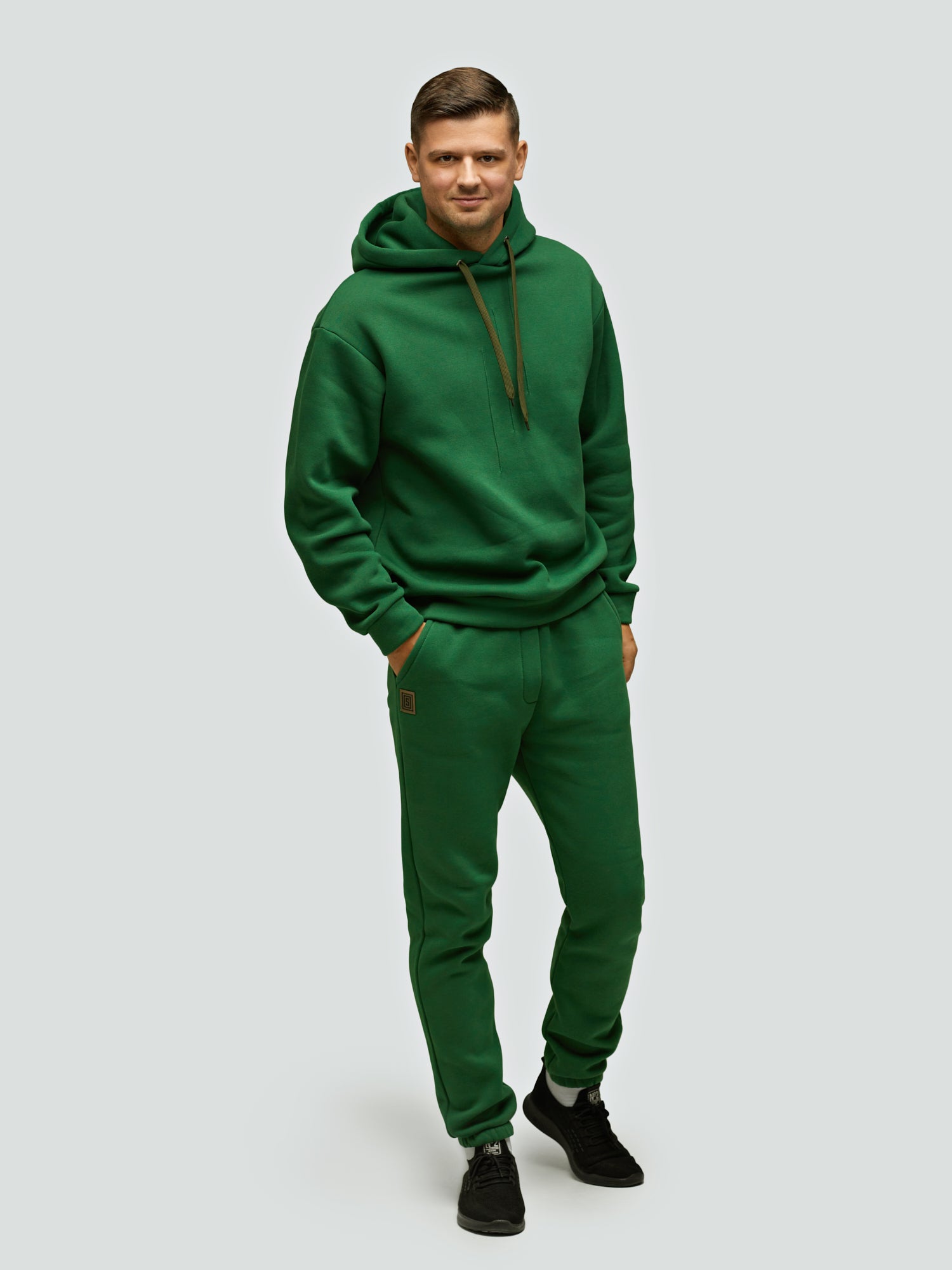 Green tracksuit for men "Comfort“ - Fleece - Lined